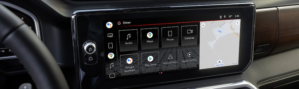 A Close up on the Infotainment System on the GMC Sierra LD Denali