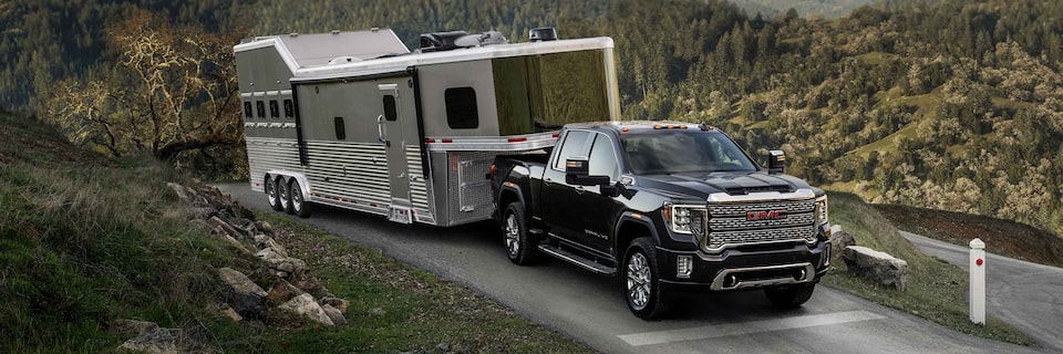 GMC Sierra HD towing trailer with ASA Smart Trailer