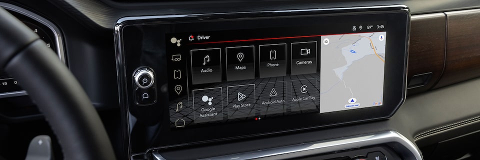 Close-up View of Infotainment System in a GMC Denali Vehicle