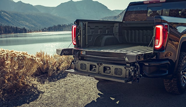 Durable weatherproof KICKER MultiPro Tailgate Audio System on the go