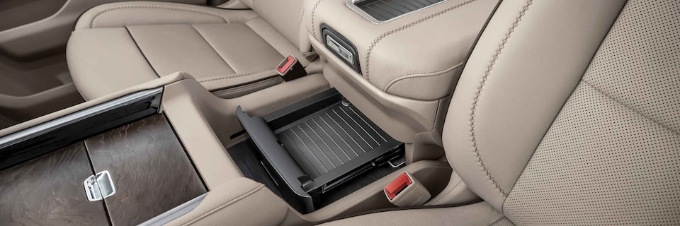 2021 Next Generation Yukon Denali's front row power-sliding center console