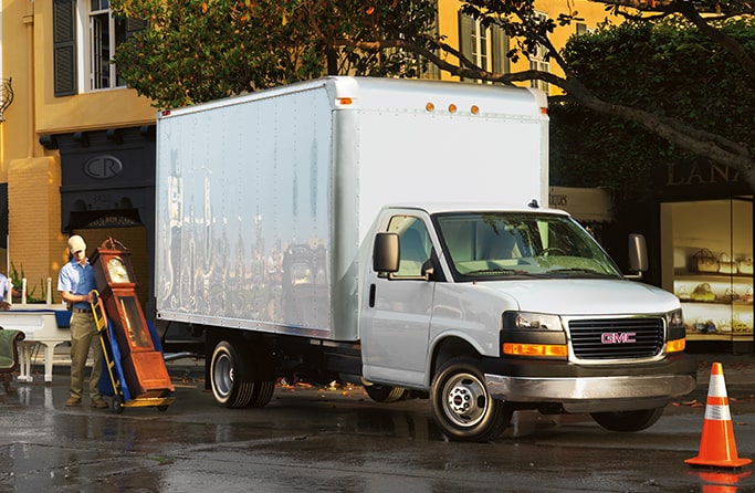 Image of a Sierra Chassis Cab truck at a GMC Business Elite Dealer.