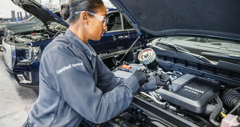 ACDelco Motor Oil being poured into vehicle