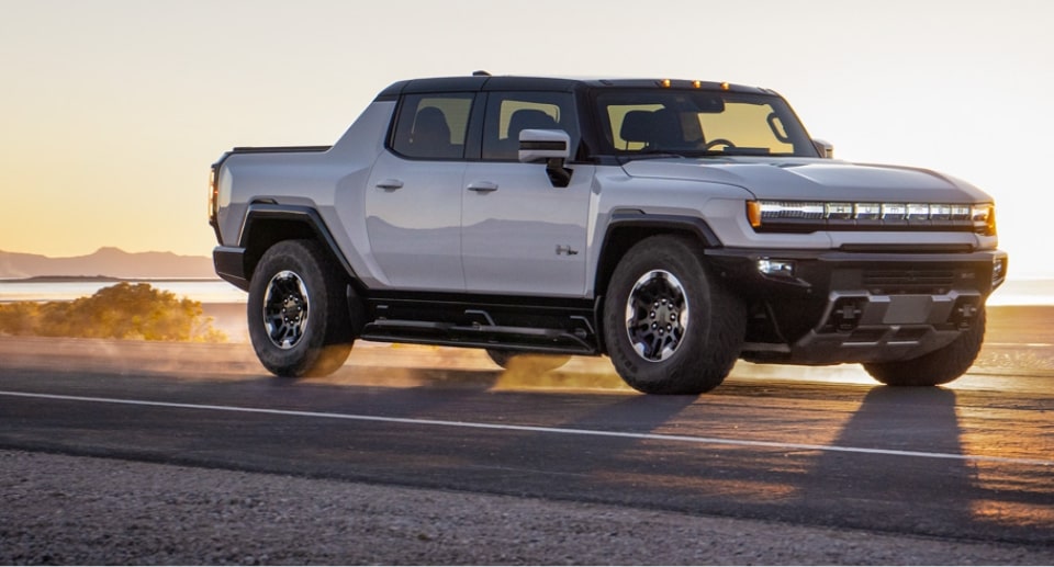 GMC Hummer EV Driving Through the Desert