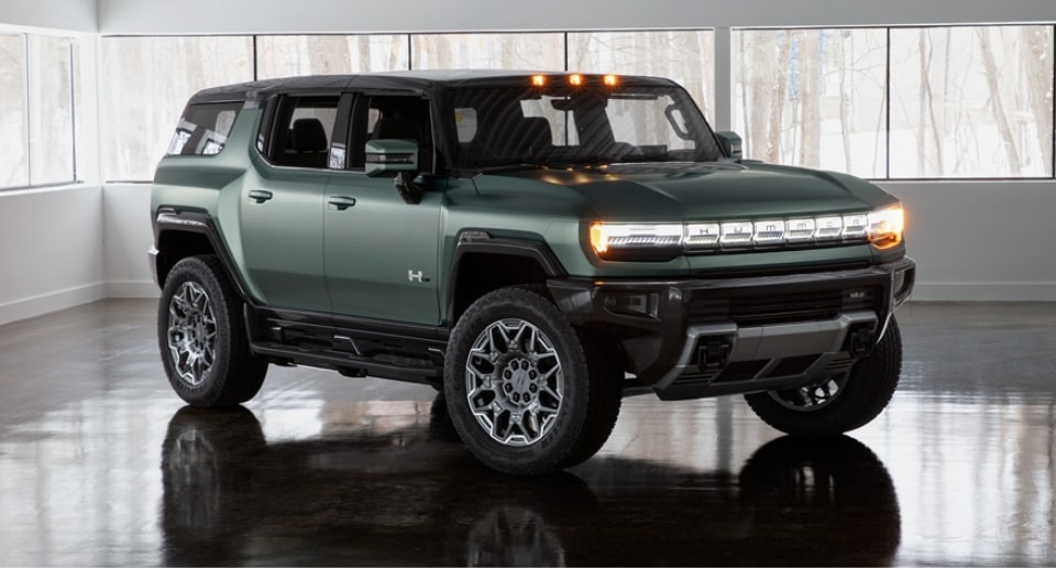 GMC Hummer EV Sitting in a Showroom