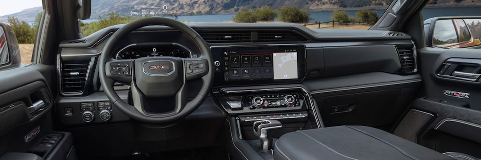 Interior View of a GMC Sierra AT4