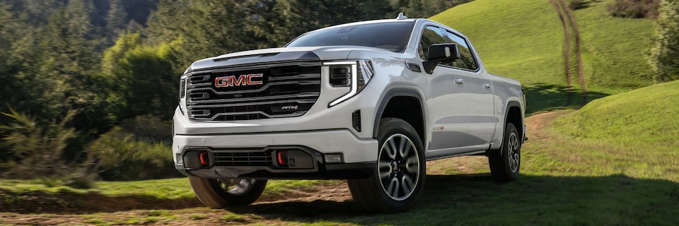 2023 Sierra HD AT4 Front Grille View Parked 