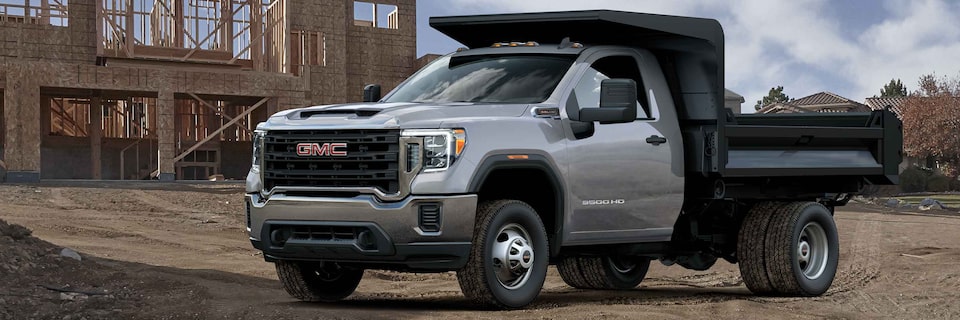 2021 GMC Commercial Vehicle parked on construction site