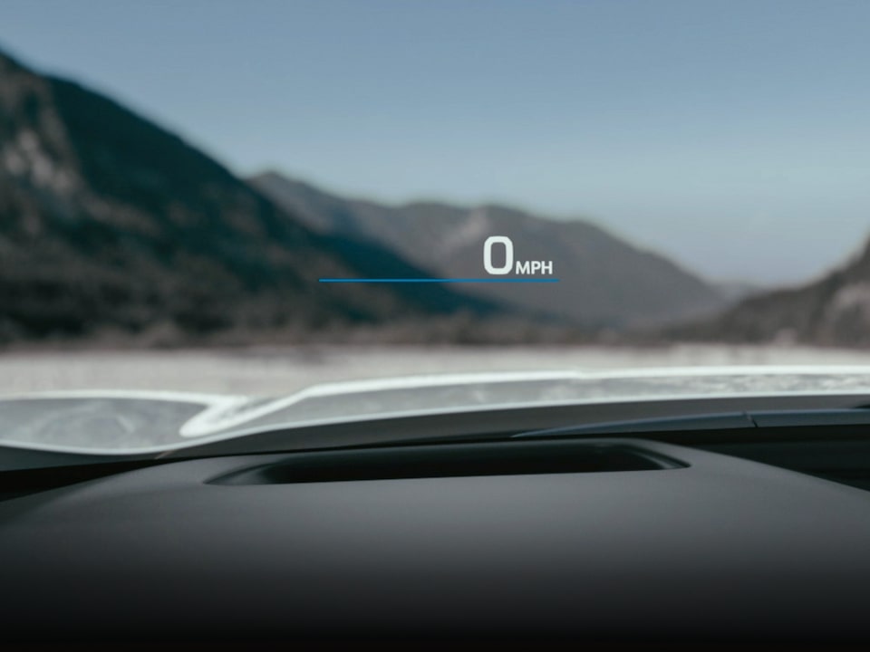 View of the Heads-Up Display in a 2024 GMC Acadia AT4 SUV