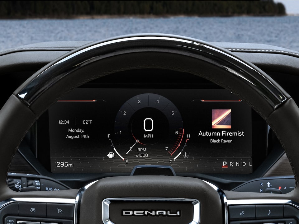 View of the Digital Cockpit in a 2024 GMC Acadia Denali SUV