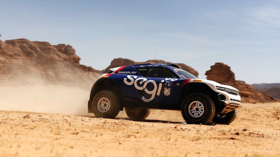 Chip Ganassi Racing with the HUMMER EV Electric Vehicle in Saudi Arabia passenger side view