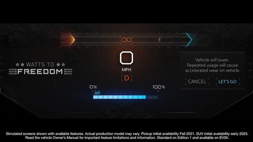 HUMMER EV  Gauge Cluster Screen