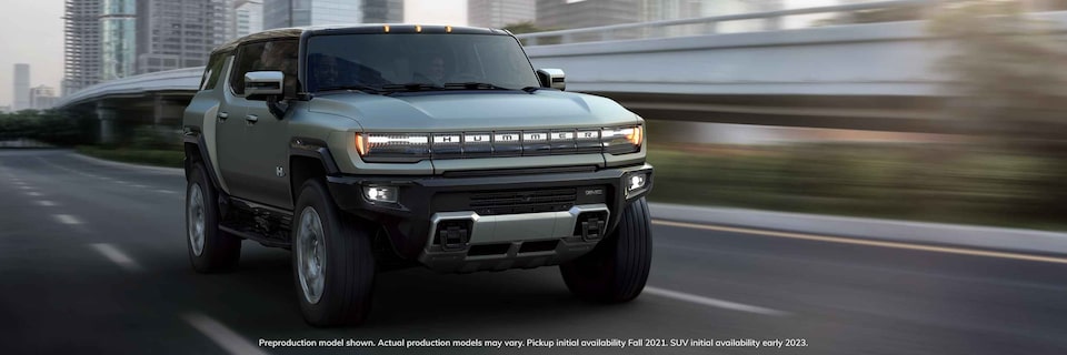 2021 HUMMER EV Electric truck aerial shot on beach