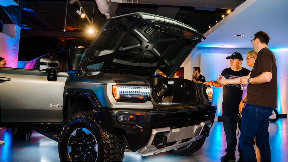 Open Side Doors and Front Hood on the GMC HUMMER EV