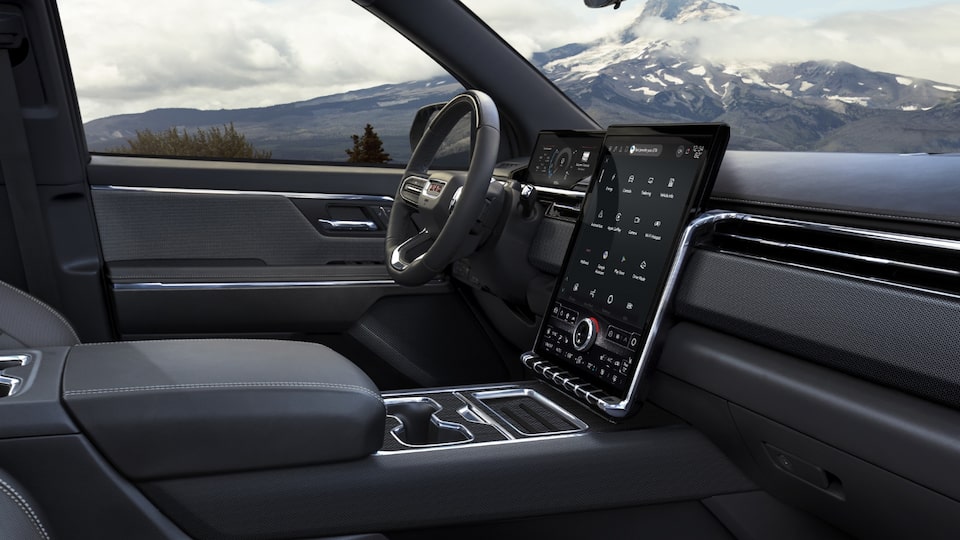 Wide Interior View of a GMC Sierra EV Elevation Truck