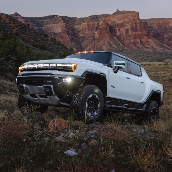 The Powerful GMC HUMMER EV Driving Uphill