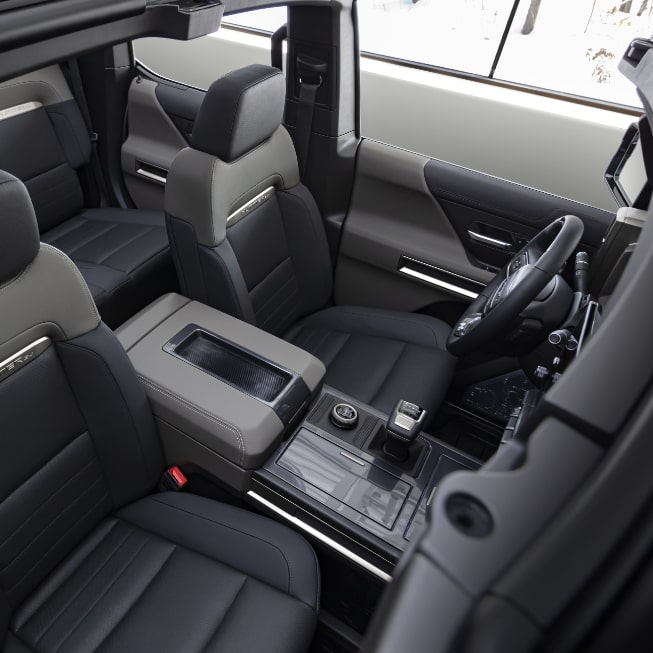 A Passengers View of the Interior of the HUMMER EV SUV