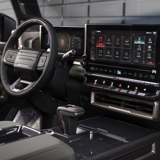 A Passengers View of the Interior of the HUMMER EV SUV