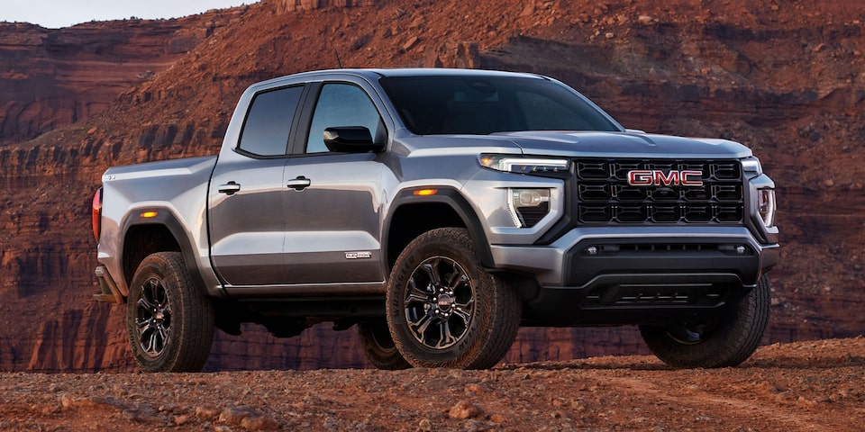 The GMC Canyon Elevation Parked in the Desert