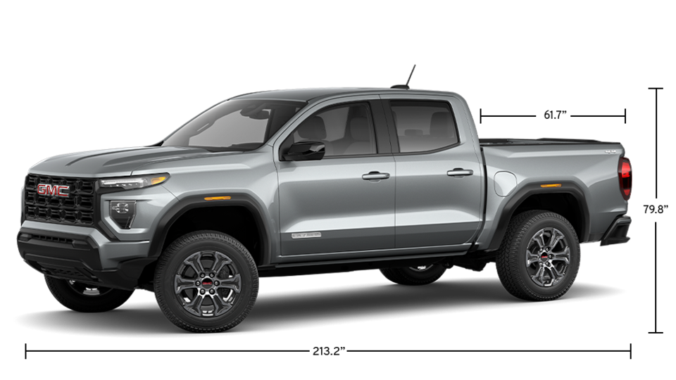 Specification Highlights for the Sterling Metallic GMC Canyon Elevation