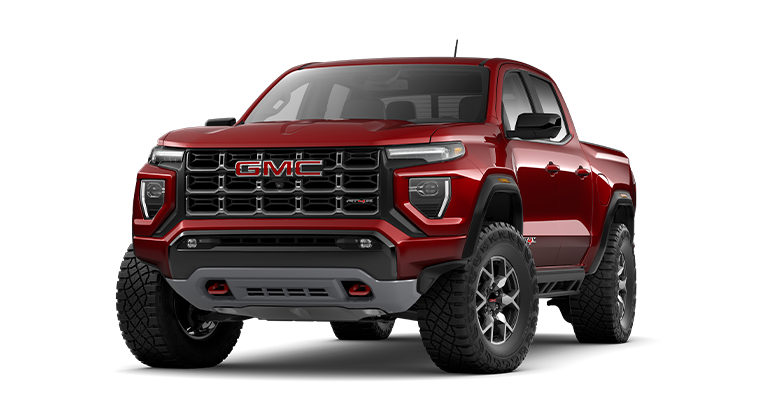 The GMC Canyon in Volcanic Red