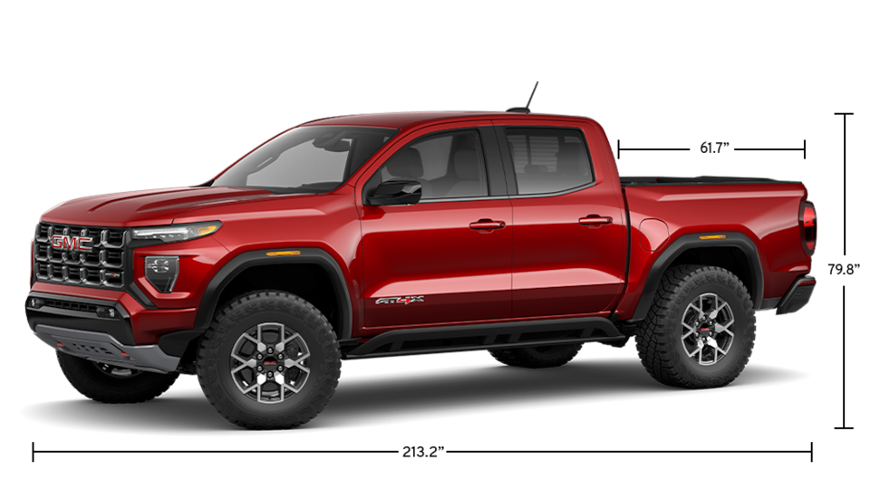 The Spec Highlights for the Volcanic Red GMC Canyon AT4X