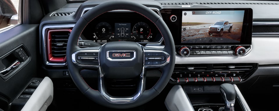 A Driver's View of the GMC Canyon AT4 Front Interior