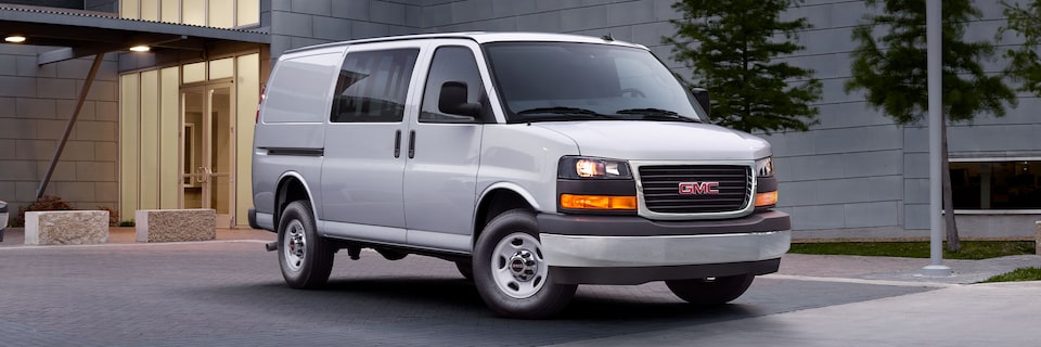 A Passenger Side Shot of the GMC Savana Cargo Van