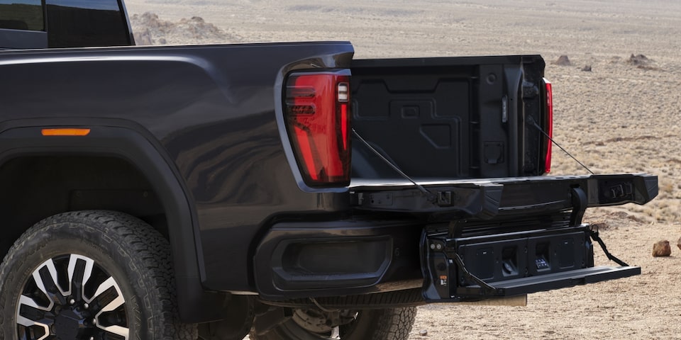 The Folded Down Power Liftgate on the GMC Sierra HD