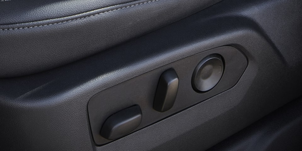 Close-Up on the Seat Adjustment Features on the GMC Sierra HD