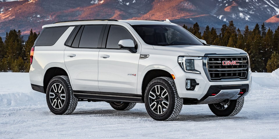 2024 GMC Yukon AT4 Parked in the Snow