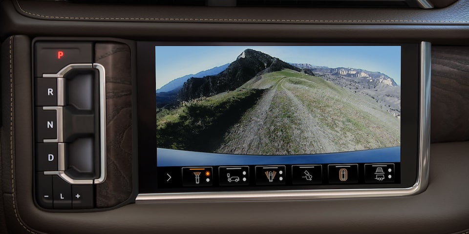 Close-Up on the 12 Camera Views on the Infotainment System on the GMC Yukon Denali