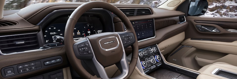 The Front Interior Cockpit on the GMC Yukon Denali