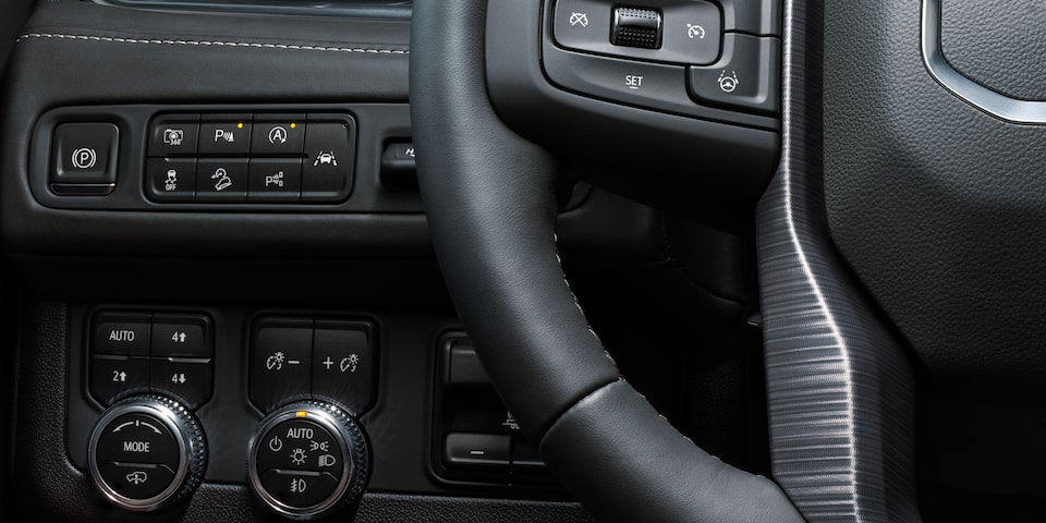 Capability Driving Controls Inside The 2024 GMC Yukon