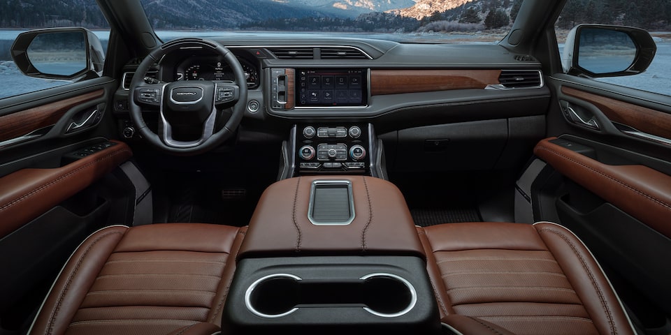 The 2024 GMC Yukon Front Interior Cabin with Premium Materials