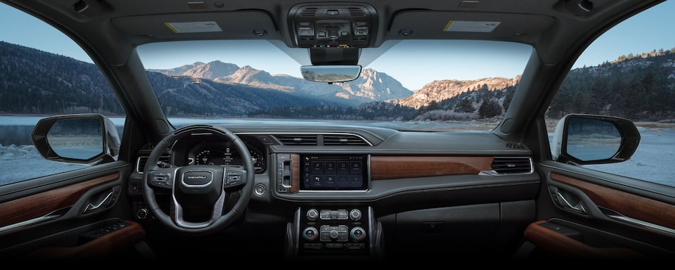 A View of the Front Interior Cockpit of the 2024 GMC Yukon