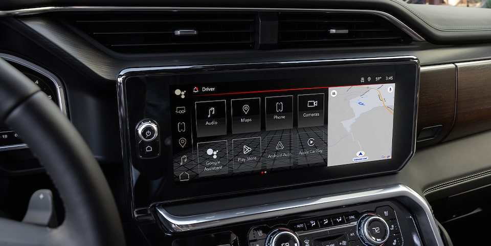 Close-up View of the Infotainment System in a GMC Vehicle