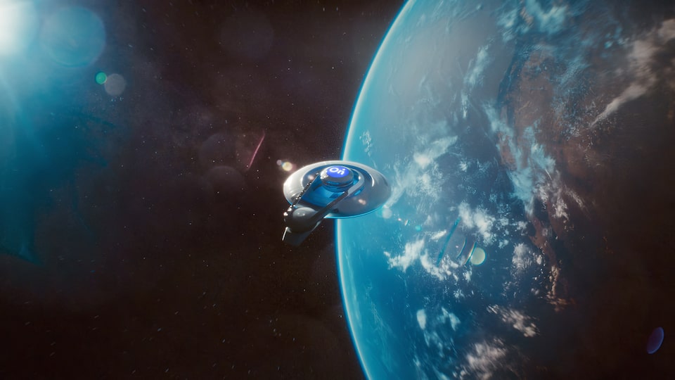 OnStar Object Floating in Space With Earth in the Background